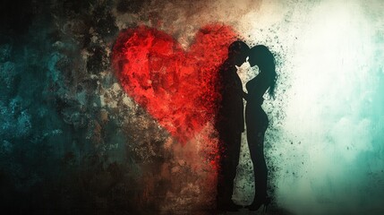 Obraz premium A creative conceptual photo illustrating love and relationships, with abstract elements representing emotional bonds.