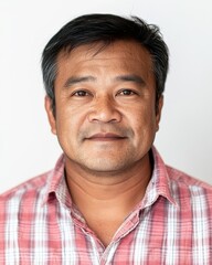 Obraz premium Men from different ethnicities showcase a range of expressions on a white backdrop