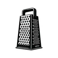 Grater silhouette vector. kitchen slicer cooking symbol.