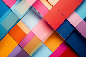 A colorful collage of squares and rectangles, abstract background