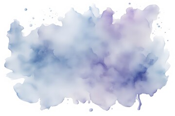 Obraz premium A blend from light lavender to soft blue watercolor on white background, Ai Generated