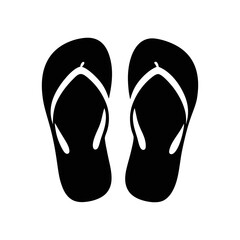 Beach sandals silhouette