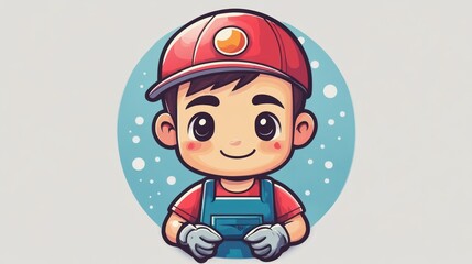 Cute Cartoon Boy Illustration