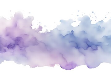 A gradient from pastel blue to soft purple watercolor on white background, AI Generated