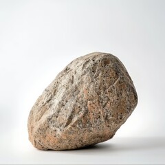 Fototapeta premium Large stone on a clear white background