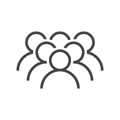 Group Of Users Glyph Line Icon