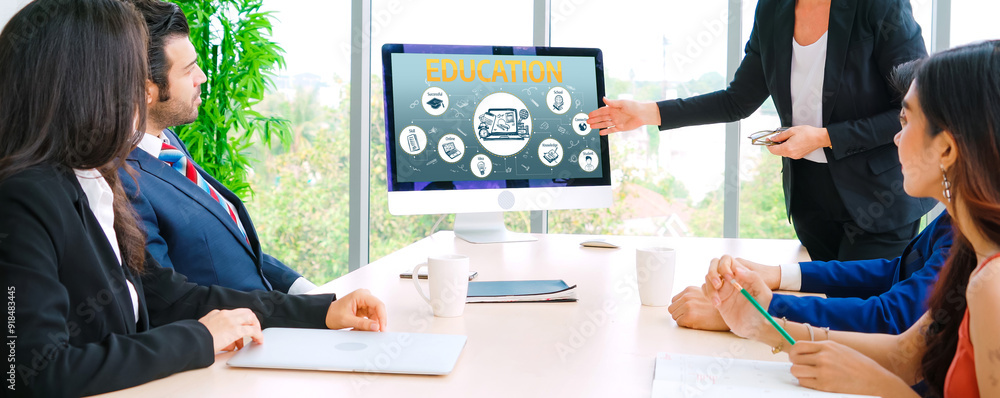 Poster e-learning website with sofware for student to study online on the internet network snugly