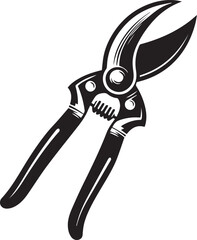 Pruning shears vector silhouette illustration
