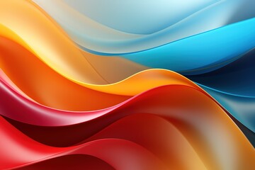 Abstract colorful wave background with vibrant colors and smooth curves.