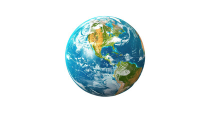 Fototapeta premium A stunning representation of Earth showcasing its vibrant continents and oceans, symbolizing unity and environmental awareness.