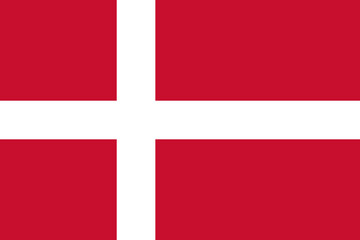 Obraz premium Flag of Denmark Danish Flag Rectangular | Aspect Ratio 2:3, High Resolution