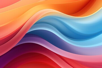 Fototapeta premium Abstract background with colorful wavy lines.