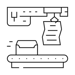automated email marketing line icon vector. automated email marketing sign. isolated contour symbol black illustration