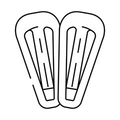 hair pin accessory line icon vector. hair pin accessory sign. isolated contour symbol black illustration