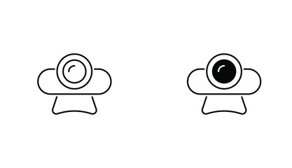 Webcam icon design with white background stock illustration