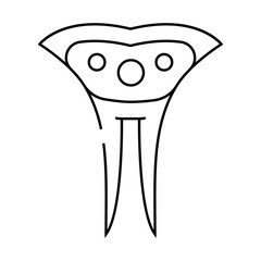 stylish hair pin line icon vector. stylish hair pin sign. isolated contour symbol black illustration