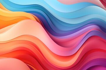 Abstract Colorful Waves Background.
