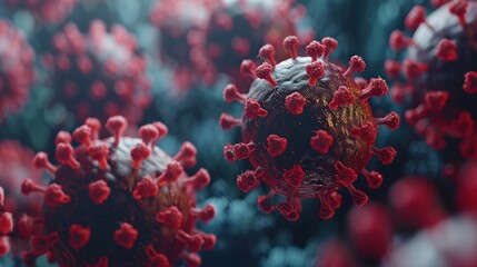   A red and white corona, closely captured