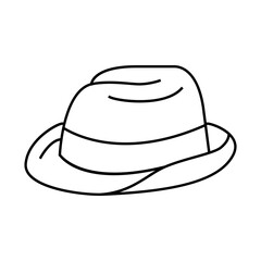 elegance hat line icon vector. elegance hat sign. isolated contour symbol black illustration