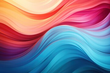 Abstract colorful waves background with smooth flowing lines.