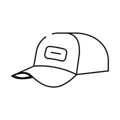 baseball cap line icon vector. baseball cap sign. isolated contour symbol black illustration