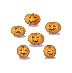 halloween pumpkin set scary fases