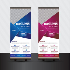 Business roll up display standee for presentation purpose