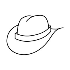 cowboy hat line icon vector. cowboy hat sign. isolated contour symbol black illustration