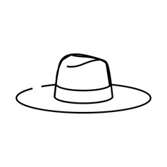 elegant hat line icon vector. elegant hat sign. isolated contour symbol black illustration