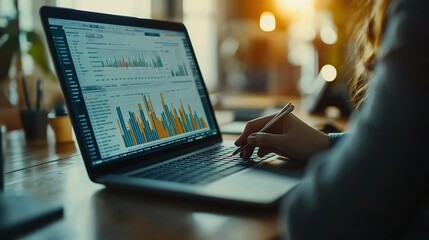 Digital Financial Reporting Tools, the transition to digital reporting in finance with an image showing professionals using financial reporting software or spreadsheets to generate reports
