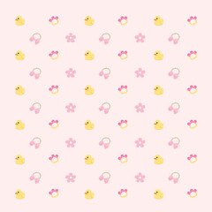 Vector illustration of baby girl backdrop