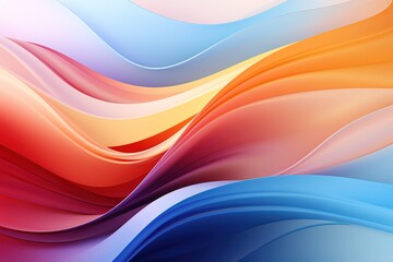Fototapeta premium Abstract background with colorful wavy lines.
