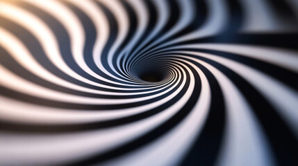 Fototapeta premium Black and white swirling spiral with a dynamic, abstract pattern resembling waves and energy in motion