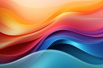 Abstract colorful waves, flowing smooth and vibrant, perfect for modern design.