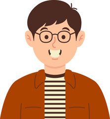 Male Business Avatar wearing Eyeglasses
