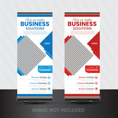 Business roll up display standee for presentation purpose