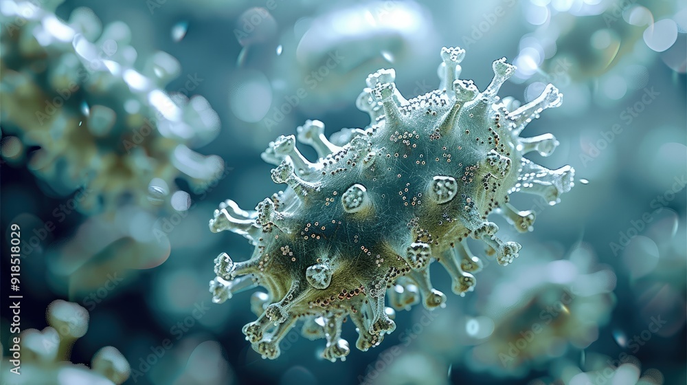 Poster graphic resource for virus bacteria. a molecule human cell microbiology. generative ai.