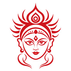 Navratri Brush Stroke Outline Vector | SVG Design & Cut Files for Cricut & Silhouette