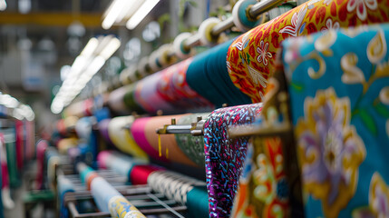 Vibrant Textile Rolls
