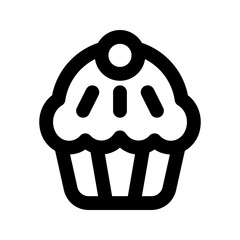 cupcake line icon