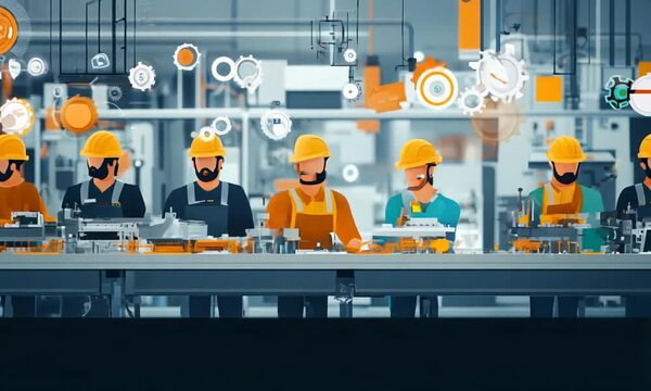 factory worker illustration