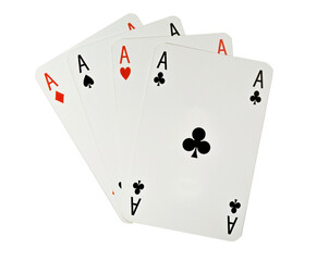 Playing cards on transparent background