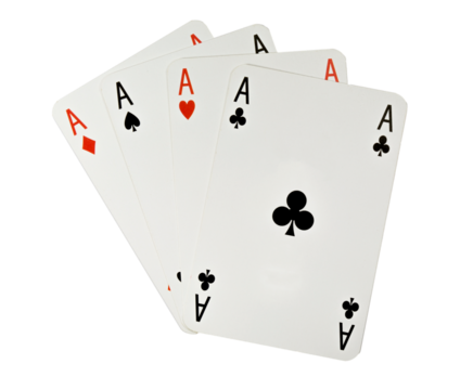 Playing cards on transparent background - Powered by Adobe