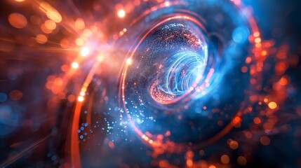 Obraz premium Quantum computing, solving complex problems
