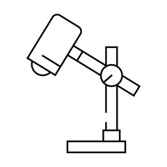 table lighting lamp line icon vector. table lighting lamp sign. isolated contour symbol black illustration