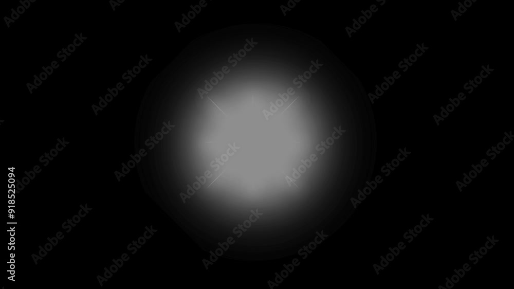 Canvas Prints white star twinkling animation isolated on black screen background. illuminated looping optical flar