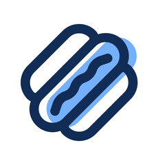 hot dog filled line icon