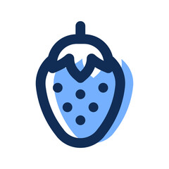 strawberry filled line icon