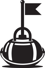 Buoy vector silhouette illustration logo art