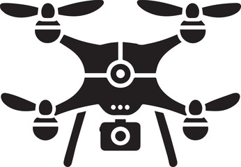 Drone vector silhouette illustration